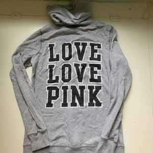 Light Gray Pink Hoodie